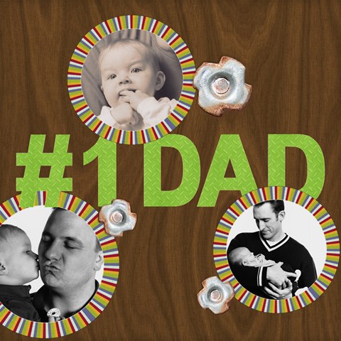 #1 Dad 3d Card (8x4) Father By Mikki Inside