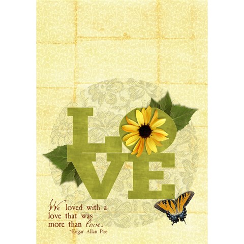 Love Bottom 3d Card (7x5) Poem, Sunflowers By Mikki Inside