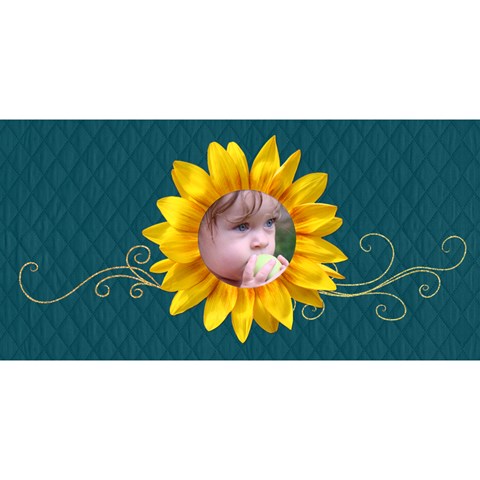 Happy Birthday 3d Card (8x4) Sunflowers By Mikki Front