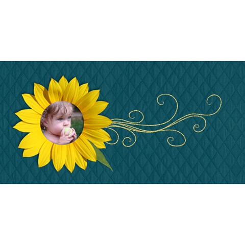 Happy Birthday 3d Card (8x4) Sunflowers By Mikki Back