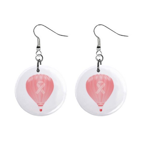 Balloon Breast Cancer Ribbon Earrings By Kamryn Front