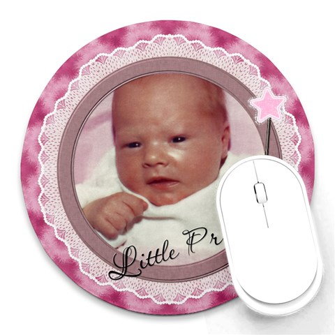 My Little Princess Round Mousepad By Lil Front