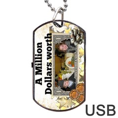 million dollar USB - Dog Tag USB Flash (One Side)