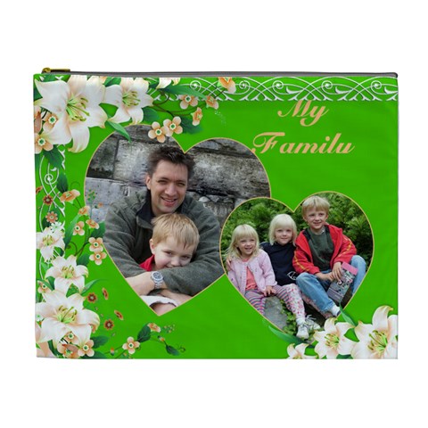 My Family (xl) Cosmetic Bag By Deborah Front