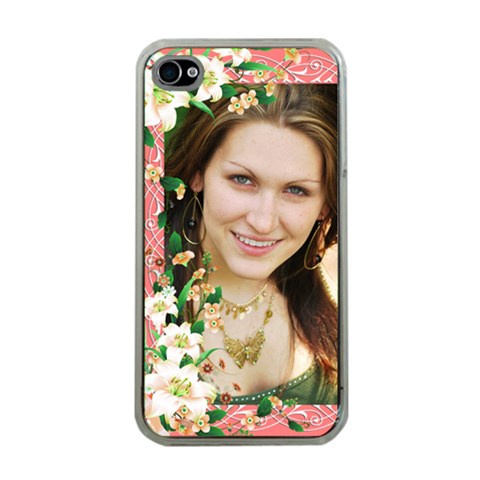 Floral Apricot Apple Iplone 4 Case (clear) By Deborah Front