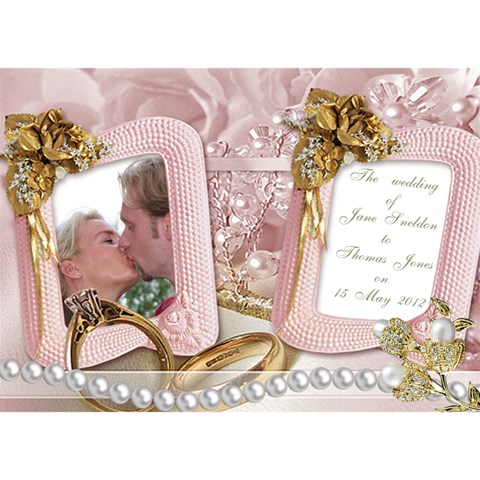 Our Wedding Invitation 3d Card (7x5) By Deborah Front