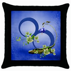 Blue romance pillow case - Throw Pillow Case (Black)