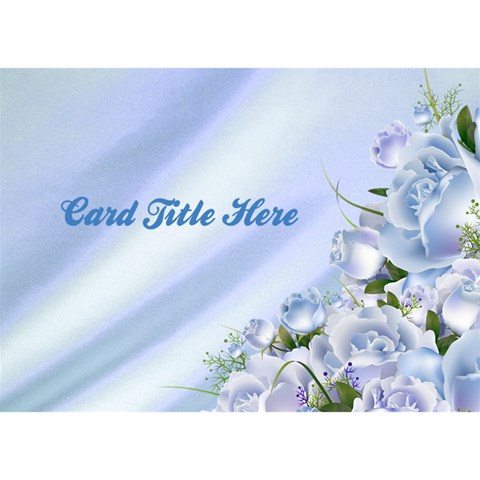 General Purpose Blue Flower 3d Card By Deborah Front