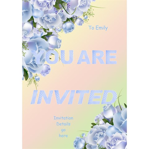 Any Purpose Invitation Card 3d (7x5) By Deborah Inside