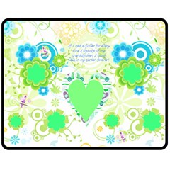 Flower Garden Med Blanket - Fleece Blanket (Medium)