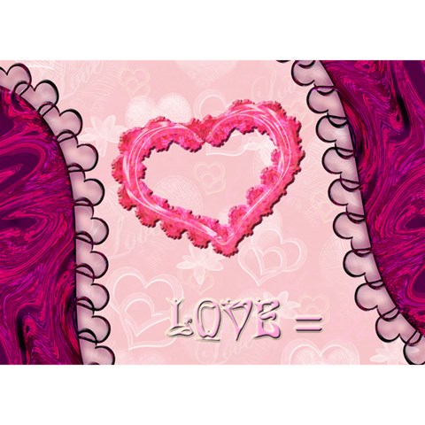 Love Equals You Heart 3d Card Template By Ellan Front
