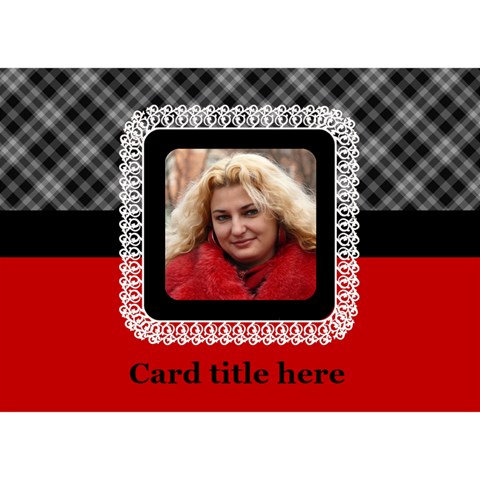 Red Black And White General 3d Card By Deborah Front