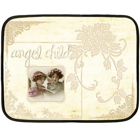 Angel Child Mini Fleece Blanket By Catvinnat 35 x27  Blanket