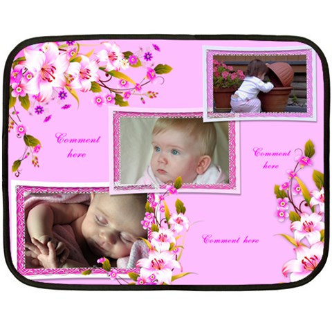Our Girl Mini Fleece (2 Sided) Blanket By Deborah 35 x27  Blanket Front