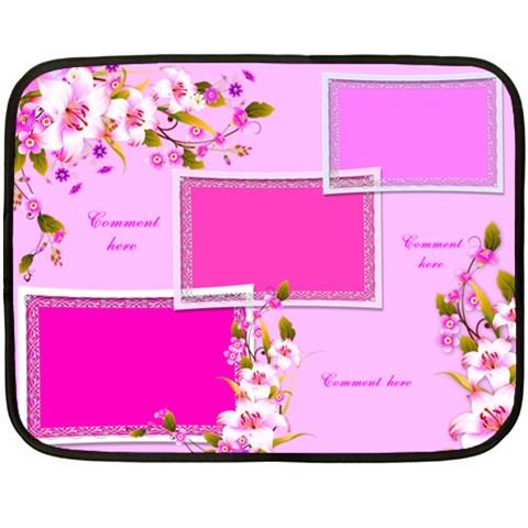 Our Girl Mini Fleece (2 Sided) Blanket By Deborah 35 x27  Blanket Back