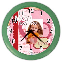 mom - Color Wall Clock