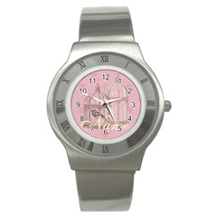 Bird cage watch pink - Stainless Steel Watch