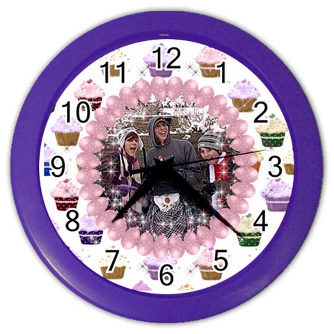 Cupcake Sparkle Balloon Clock By Claire Mcallen Front