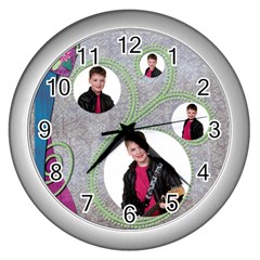 Purple Dream Quad Frame Clock - Wall Clock (Silver) Purple Dream Quad Frame Clock - Wall Clock (Silver)