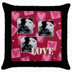 love - Throw Pillow Case (Black)