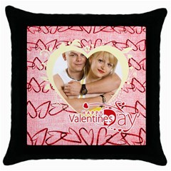 love - Throw Pillow Case (Black)