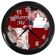Marry ME - Wall Clock (Black)