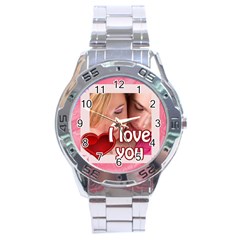 l love you - Stainless Steel Analogue Watch l love you - Stainless Steel Analogue Watch