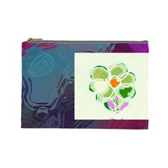 green flower - Cosmetic Bag (Large)