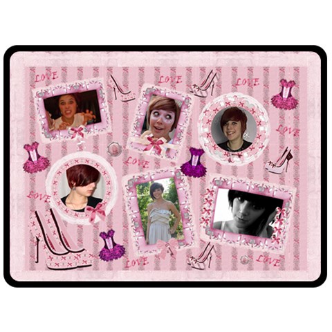 I Love Fashion Xl Blanket By Claire Mcallen 80 x60  Blanket Front