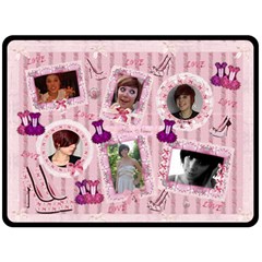 I love Fashion xl pink teensager blanket - Fleece Blanket (Large) I love Fashion xl pink teensager blanket - Fleece Blanket (Large)