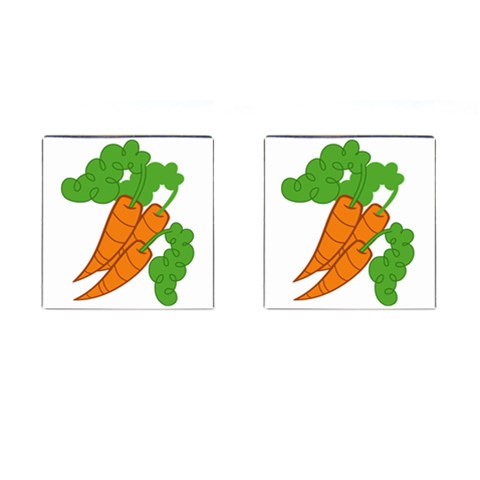Carrot Top Cutie Mark Cufflinks By Dylan Noonan Front(Pair)