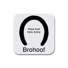 Brohoof coaster - 4 pack - Rubber Square Coaster (4 pack)