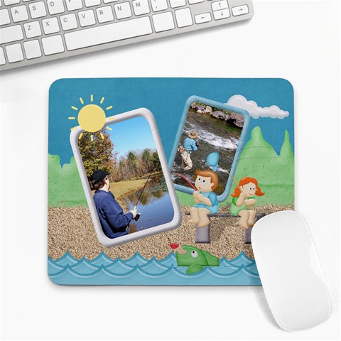 Gone Fishing Large Mousepad1 By Spg Front