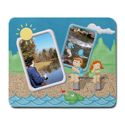 Gone Fishing Large Mousepad1 By Spg Front