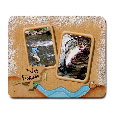 Gone Fishing Large Mousepad2 By Spg Front