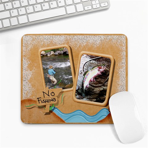 Gone Fishing Large Mousepad2 By Spg Front