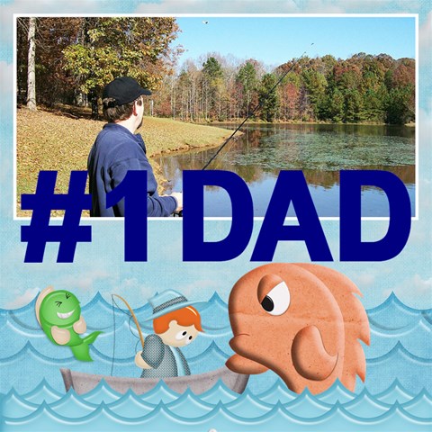 Fishing 3dcard #1 Dad A By Spg Inside
