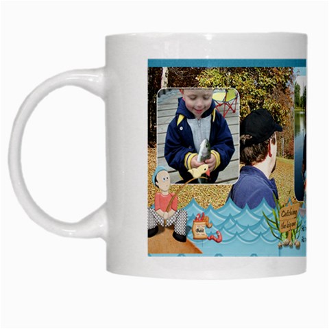 Gone Fishing White Mug 1 By Spg Left