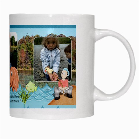 Gone Fishing White Mug 1 By Spg Right