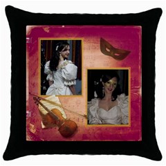 Serenade Throw Pillow - Throw Pillow Case (Black)