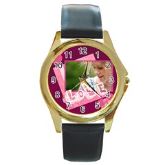 mothers day - Round Gold Metal Watch mothers day - Round Gold Metal Watch