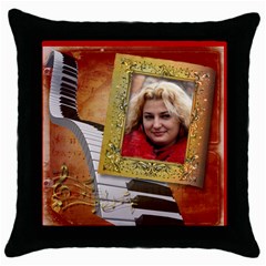 My sweetheart Throw Pillow - Throw Pillow Case (Black)