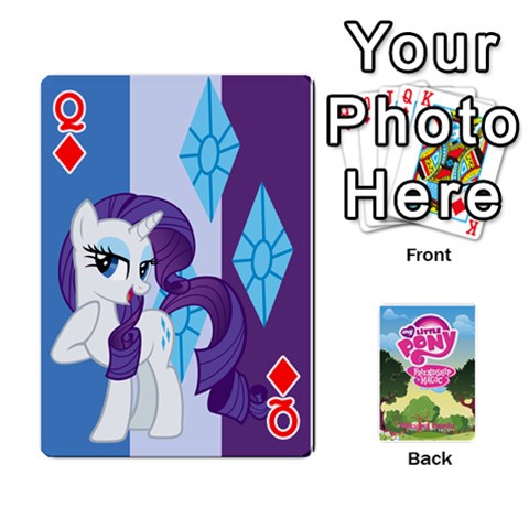 Queen Mlp Playing Cards By Raymond Zhuang Front - DiamondQ