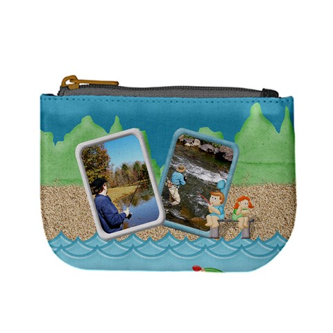 Gone Fishing Mini Coin Purse 1 By Spg Front