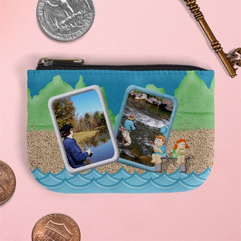 Gone Fishing Mini Coin Purse 1 By Spg Front