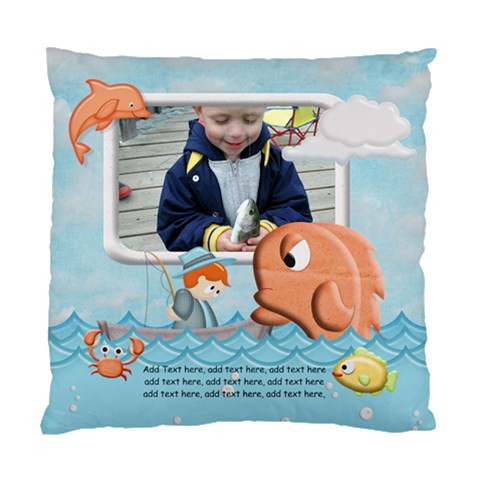 Gone Fishing Cushion Case 1 Front