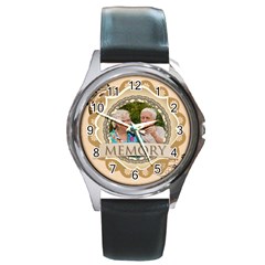 memory - Round Metal Watch