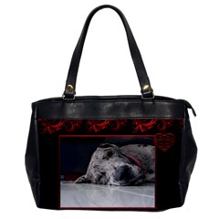 Red and Black Oversize Office Bag - Oversize Office Handbag Red and Black Oversize Office Bag - Oversize Office Handbag