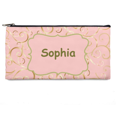 Name And Photo Pink Pencil Case By Deborah Front