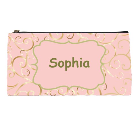 Name And Photo Pink Pencil Case By Deborah Front